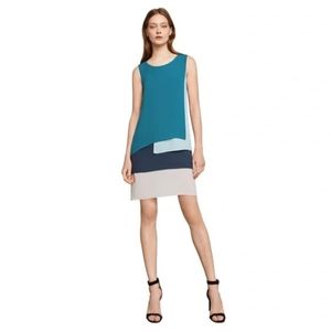 BCBG | Haley Color block Layered Tank Shift Dress